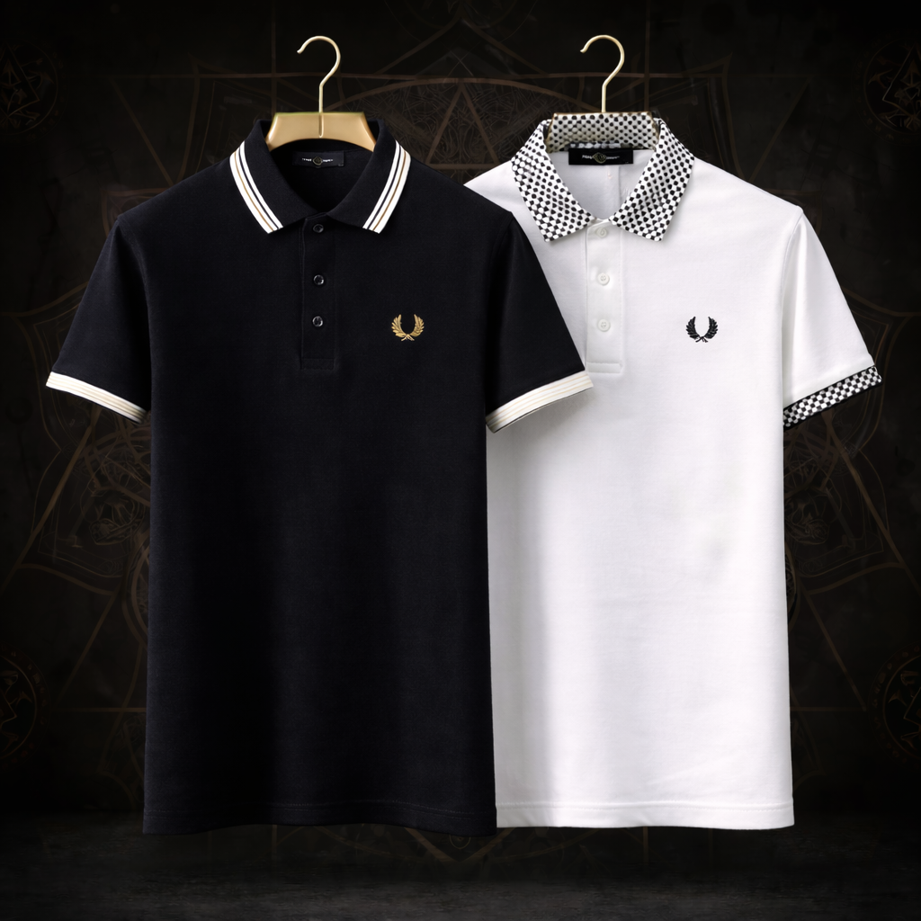Classic Men’s Polo T-Shirt Combo – 3 Color Pack (Black Red White)