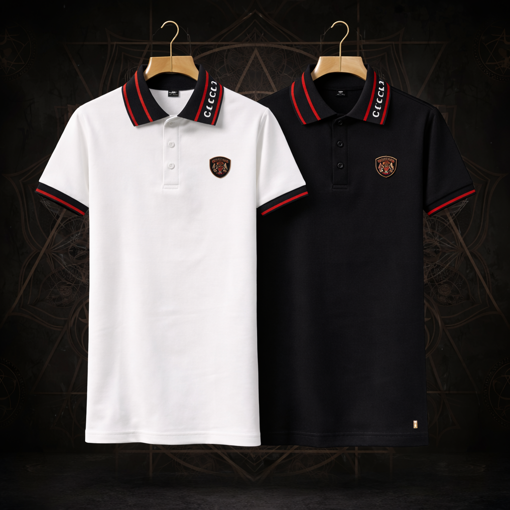 Men’s Premium Polo T-Shirt Combo – White, Black & Beige (Pack of 3)