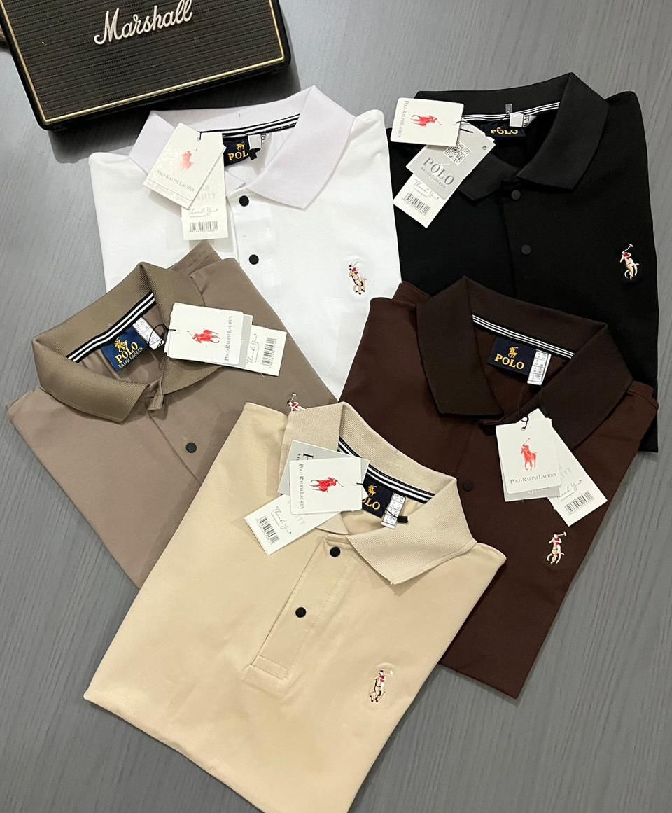 men's solid polo T-shirts, with some resembling models from brands like U.S. Polo Assn. or RedTape (PACK OF 3)