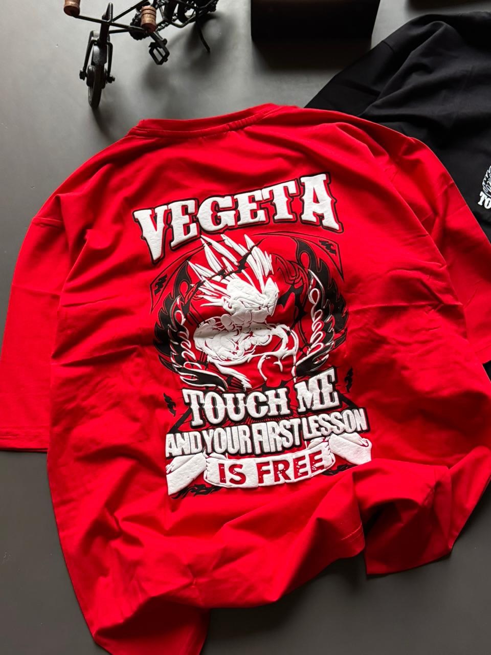 A collection of Dragon Ball Z anime character Vegeta themed graphic t-shirts. (PACK OF 3)