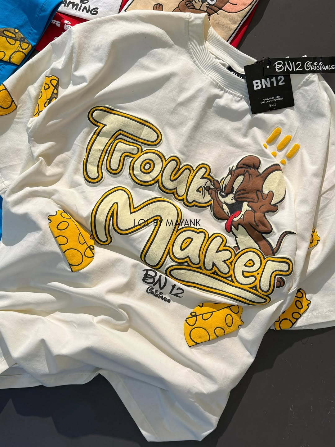 a blue t-shirt featuring Tom and Jerry cartoon graphics, likely from brands like The Souled Store or other retailers offering similar character merchandise (PACK OF 3)