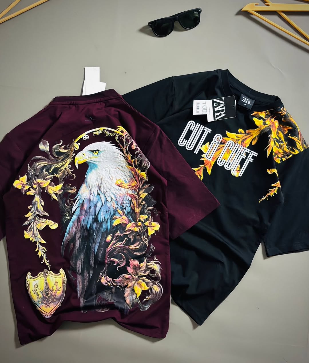 eagle-printed oversized t-shirts are similar to designs from brands like SWIFTLY on (PACK OF 3)
