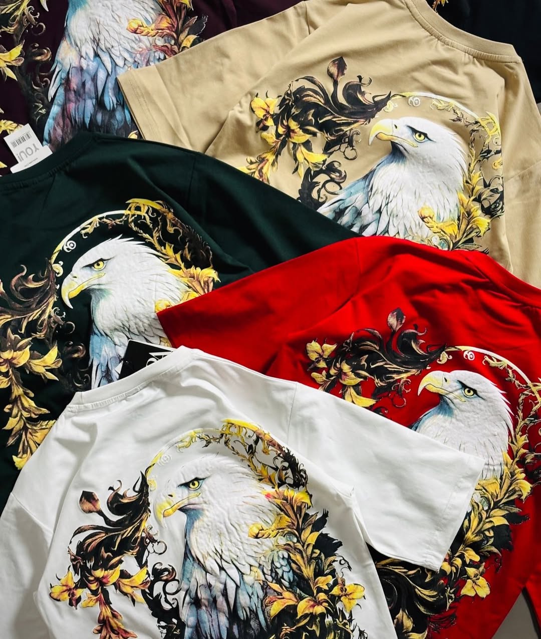 eagle-printed oversized t-shirts are similar to designs from brands like SWIFTLY on (PACK OF 3)