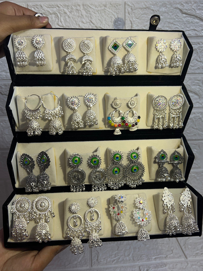16 PC COLOUR JHUMKAS + FULL RED BOX