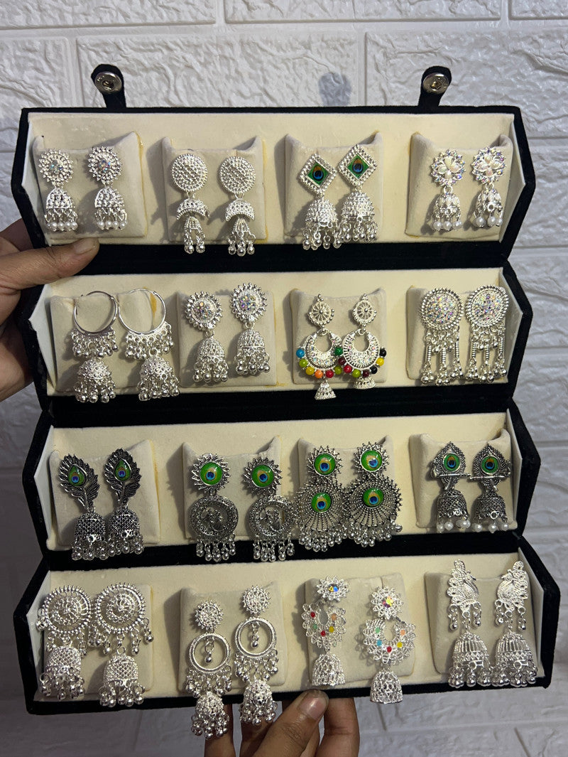 16 PC COLOUR JHUMKAS + FULL RED BOX