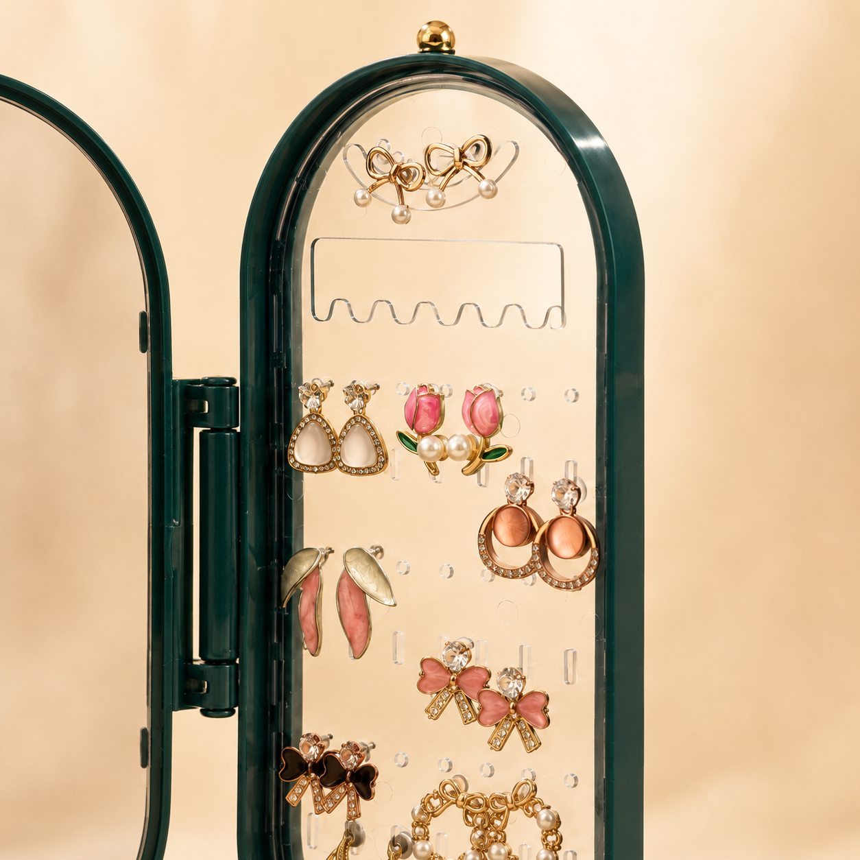 Viral 3-fold elegant Green Jewellery box