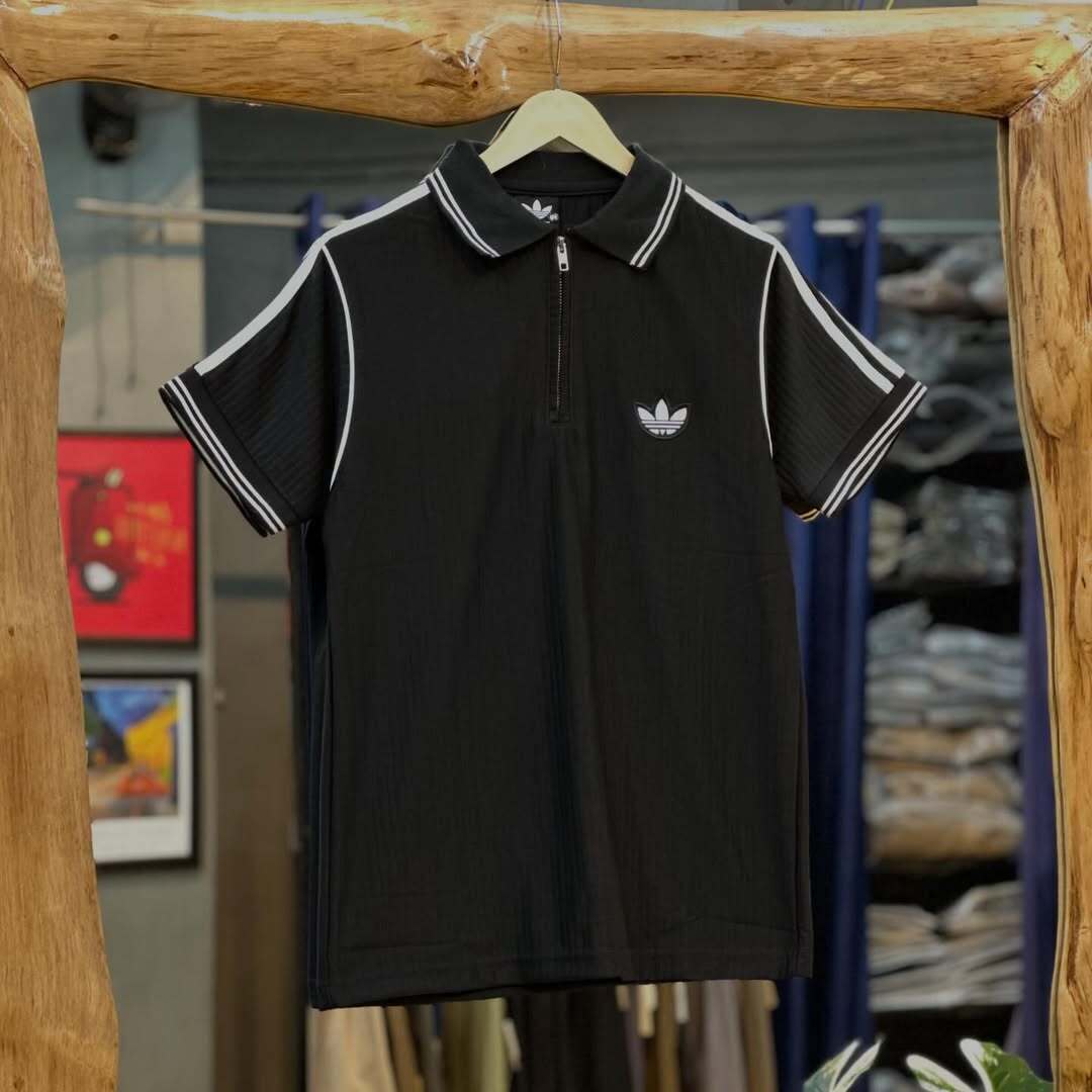 Premium Striped Zip Polo T-Shirt for Men – Stylish Casual Half Sleeve Polo  (PACK OF 3)