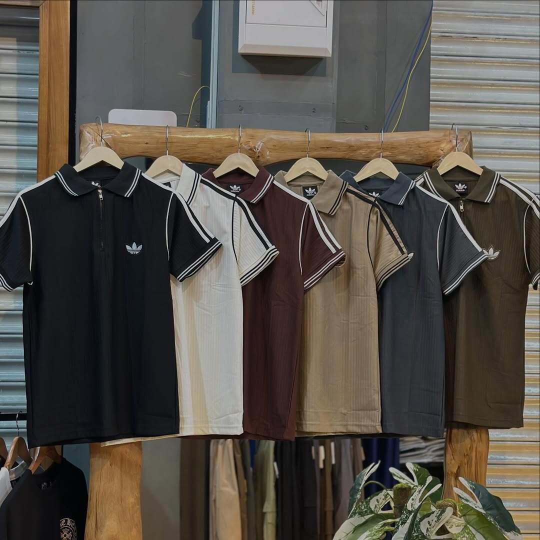 Premium Striped Zip Polo T-Shirt for Men – Stylish Casual Half Sleeve Polo  (PACK OF 3)