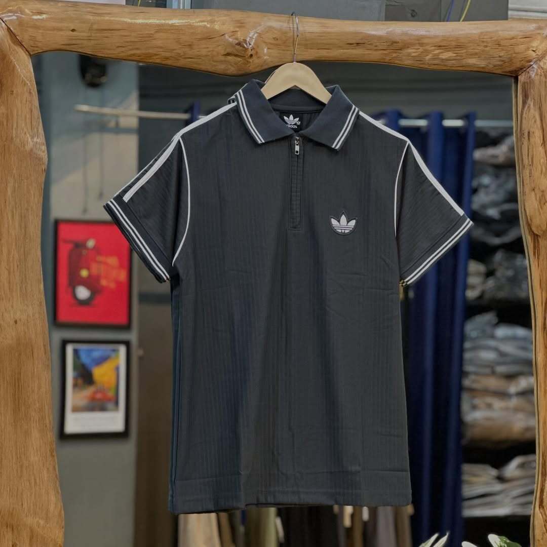 Premium Striped Zip Polo T-Shirt for Men – Stylish Casual Half Sleeve Polo  (PACK OF 3)
