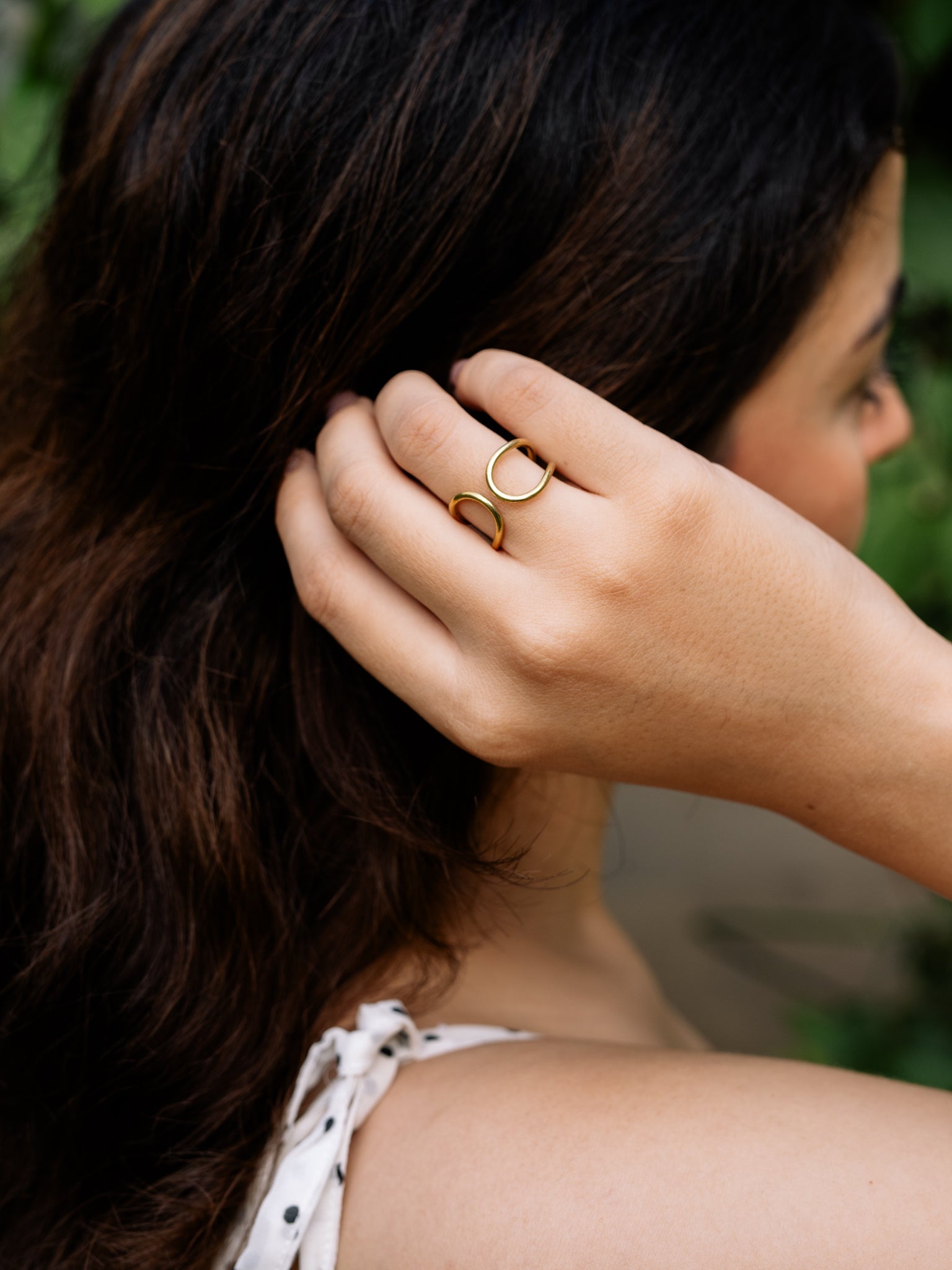 Twisty Brass Two way Adjustable Ring