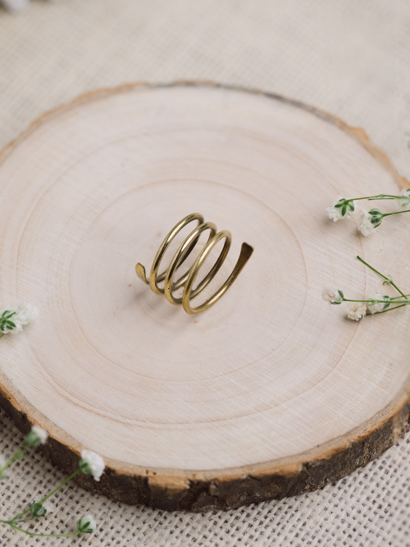 Spring Brass Adjustable Ring