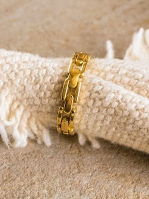 Chain Link Brass Ring Adjustable