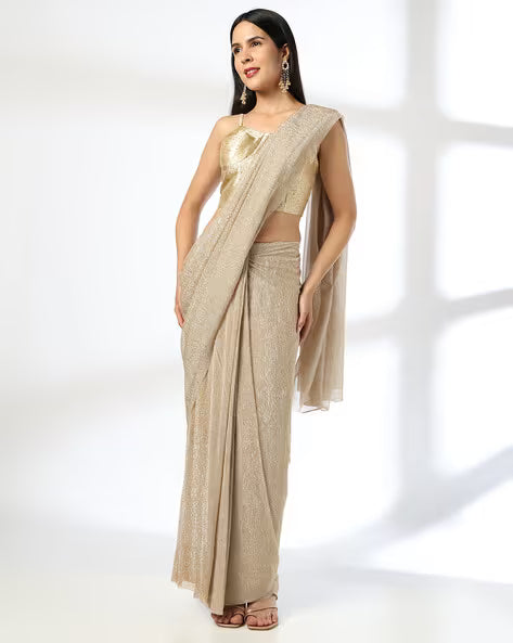 Women Ready To Wear Saree with Blouse (Buy 1 Get 1 Free)