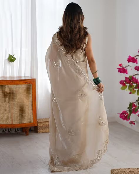 Women Traditional Saree with Unstitched Blouse Piece (Buy 1 Get 1 Free)