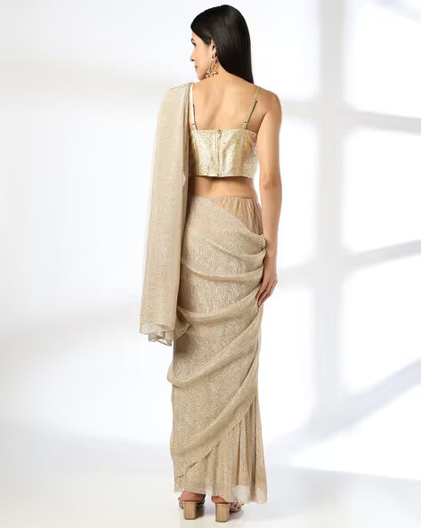 Women Ready To Wear Saree with Blouse (Buy 1 Get 1 Free)