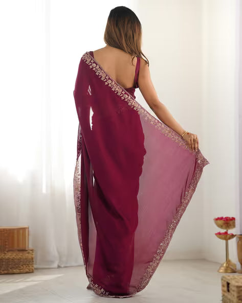 Women Saree with Lace Border (Buy 1 Get 1 Free)