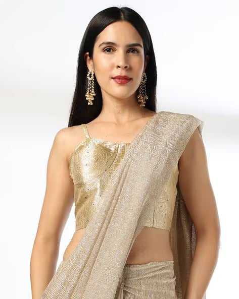 Women Ready To Wear Saree with Blouse (Buy 1 Get 1 Free)