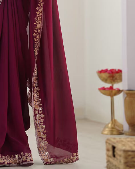 Women Saree with Lace Border (Buy 1 Get 1 Free)